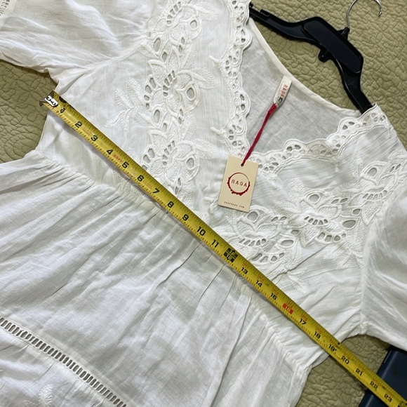 Anthropologie Raga eyelet cut Work Bohemian dress - Picture 5 of 6